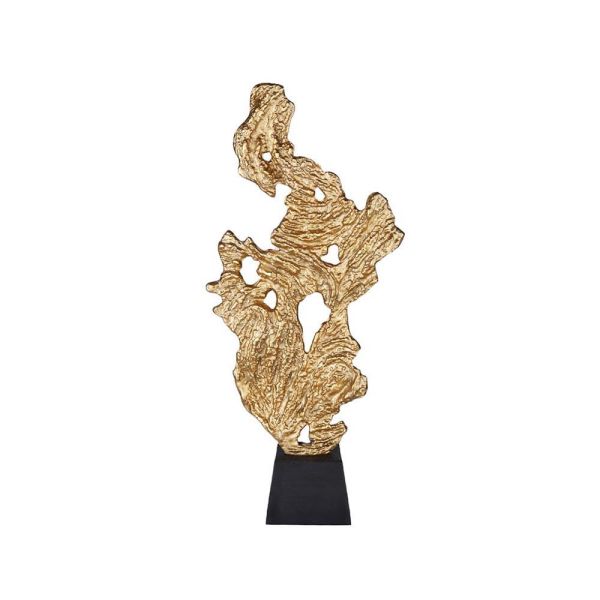 Lucky Art - Luckyart Alüminyum Gold Modern Dekoratiif Obje 31x14x72 cm