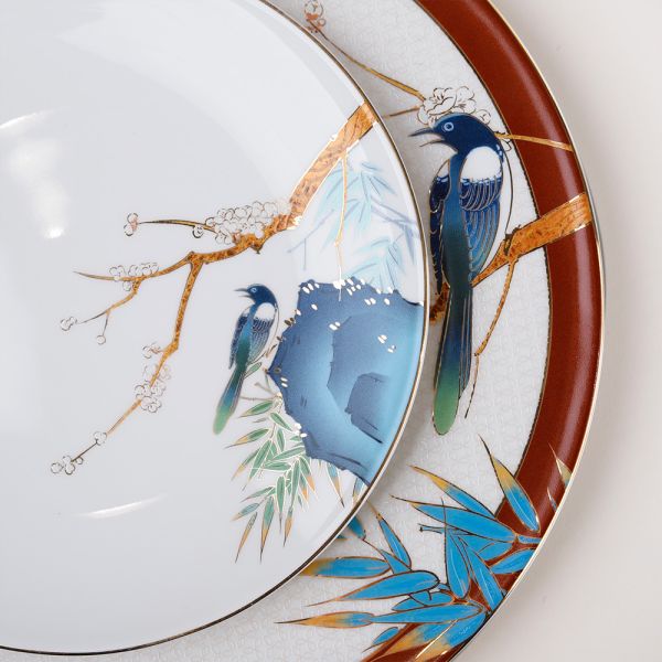 Luckyart Alysia Kuş Desenli 6'lı Porselen Çay Fincanı Seti - Thumbnail