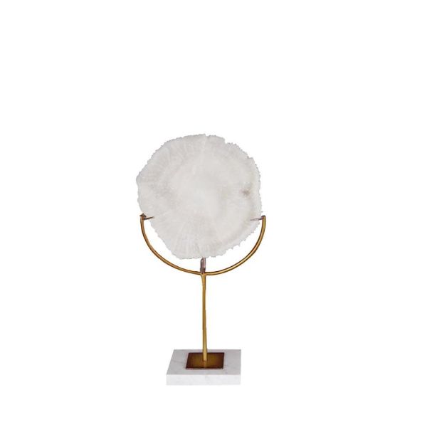 Lucky Art - Luckyart Ayaklı Mercan Görünümlü Poliresin Beyaz Dekoratif Obje 31 cm