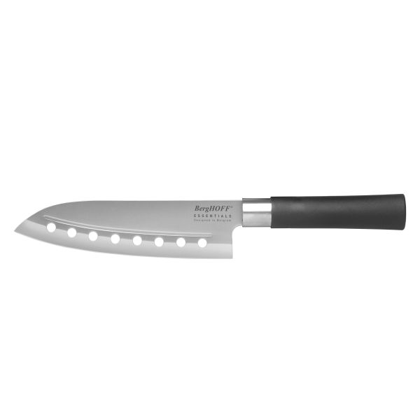 BERGHOFF - Berghoff Essentials Paslanmaz Çelik Orient Delikli Santoku Bıçağı 17 cm