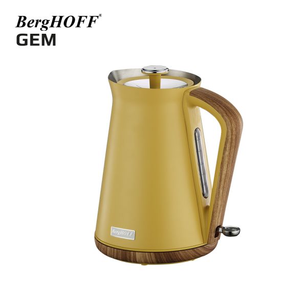 BergHOFF Gem Natural Sarı Kettle ve 4 lü ekmek kızartma makinesi seti - Thumbnail