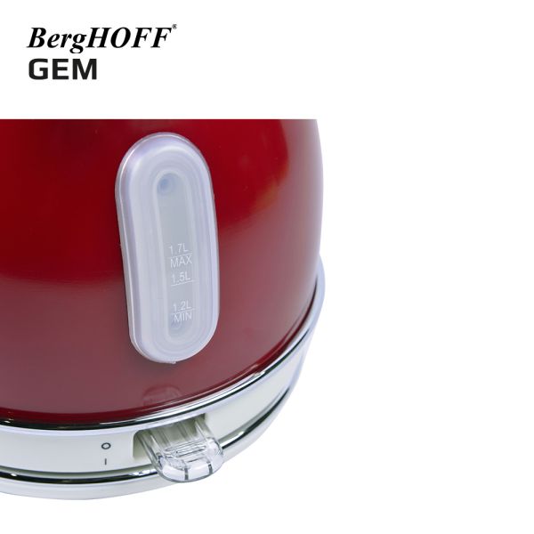 BergHOFF GEM RETRO 1.7 Litre Kırmızı Yuvarlak Su Isıtıcısı - Thumbnail