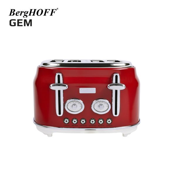 BergHOFF GEM RETRO Kırmızı Dört Dilim Ekmek Kızartma Makinesi - Thumbnail