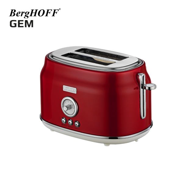 BERGHOFF - BergHOFF GEM RETRO Kırmızı İki Dilim Ekmek Kızartma Makinesi