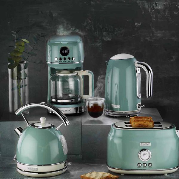 BergHOFF Gem Retro Mint Kettle kahve ve 4 Lü ekmek kızartma makinesi seti - Thumbnail