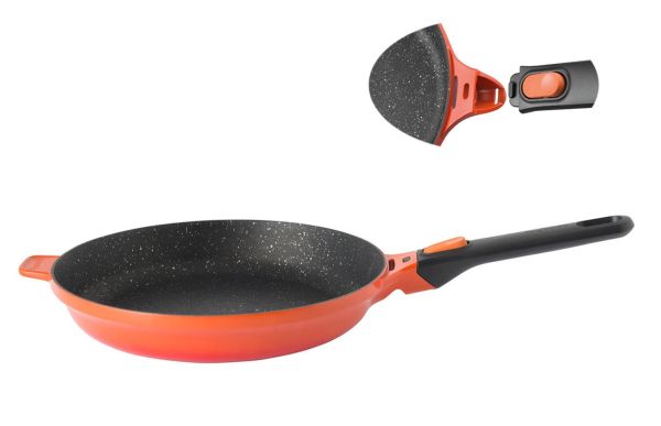 Berghoff - Berghoff Gem Stay Cool Soft Orange Çıkarılabilir Saplı Tava 28 Cm