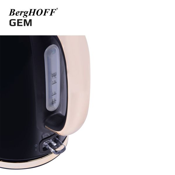 BergHOFF GEM TITAN 1.7 Litre Siyah Gold Su Isıtıcısı - Thumbnail
