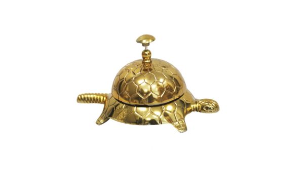 Lucky Art - Luckyart Gold Kaplumbağa Masa Üstü Zil