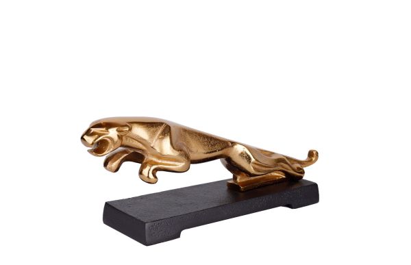 Lucky Art - Luckyart Gold Metal Dekoratif Leopar 29 cm