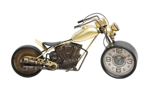 Luckyart Metal Gold Motorsiklet Saat - Thumbnail