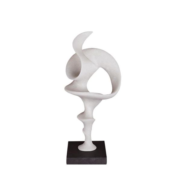 Lucky Art - Luckyart Poliresin Modern Dekoratif Beyaz Obje 52 cm