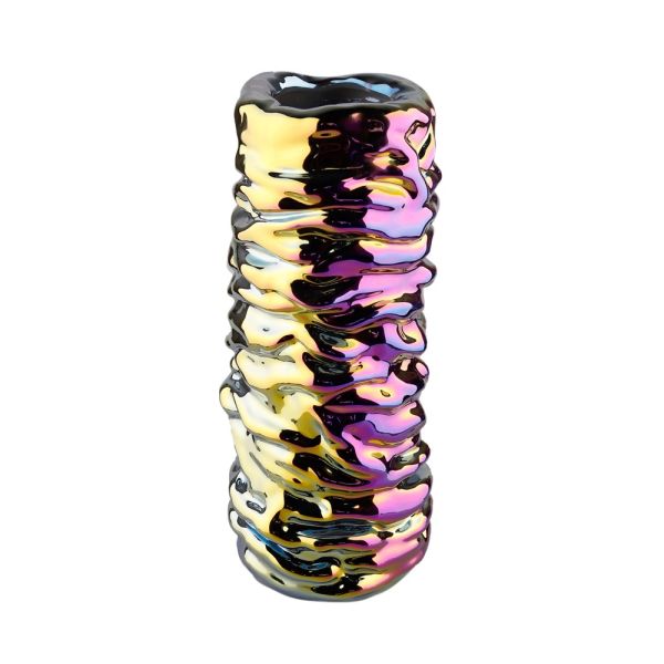 Lucky Art - Luckyart Renkli Dalgalı Vazo 42 Cm