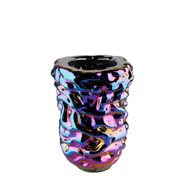 Lucky Art - Luckyart Renkli Dalgalı Vazo 31 Cm